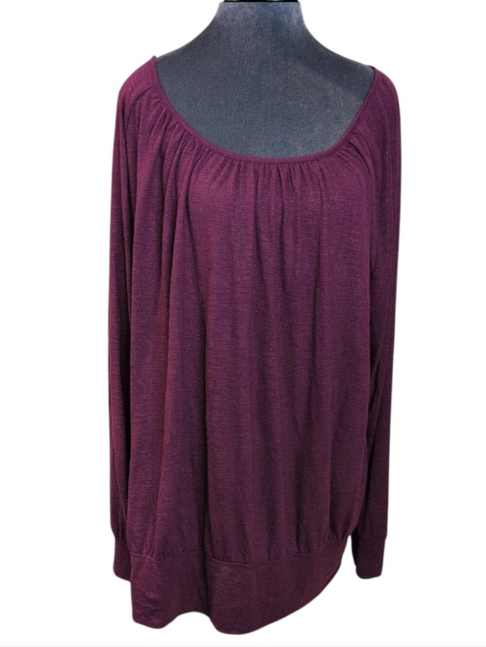 Lane Bryant Sparkly Wine/Purple Long Sleeve Top Size 18/20
